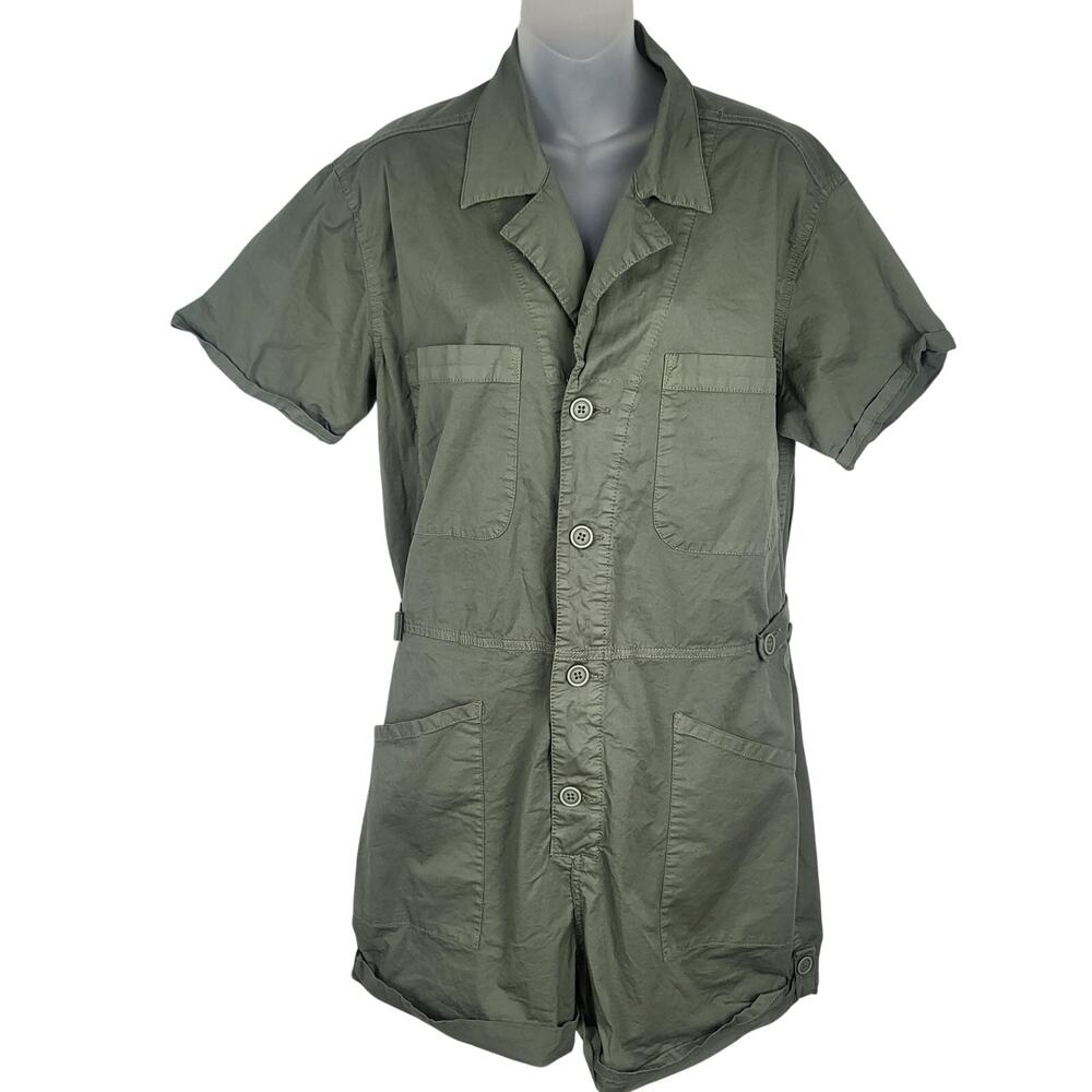 pistola Olive Utility Short-Sleeve Romper - Picture 5 of 8